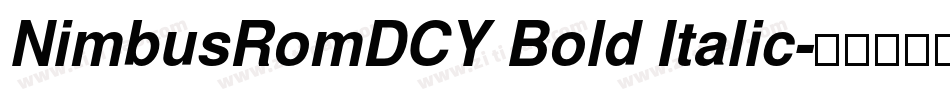 NimbusRomDCY Bold Italic字体转换